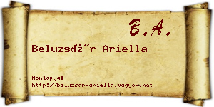 Beluzsár Ariella névjegykártya